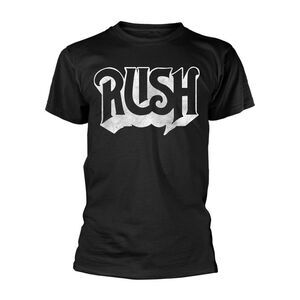 Rush Unisex Adult Distressed T-Shirt / Black